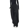 Generico Pantaloni Larghi da Donna A Vita Alta Moda Asimmetrici con Bottoni Dritti A Gamba Larga Y2K Pantaloni Blazer Semplici Versatili da Strada Casual (Nero,XS)