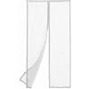 BricoShopping® Zanzariera Magnetica Tenda REGOLABILE con MAGNETE CONTINUO interno Porta, Fissaggio Rapido Su Finestre Balconi In Legno Alluminio (120 Bianco)