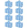 VENO Set da 8 Borse da trasloco grandi, Scatole trasloco con coperchio, cerniere e manici rinforzati, Borsone da viaggio, impermeabili Borsa di stoccaggi per vestiti (Brezza Primaverile, 8 Pz.)