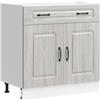 vidaXL Base da Cucina Kalmar Grigio Sonoma in Legno Multistrato, Mobile Base lavello, Mobile Cucina Base con cassetto, Mobile Base lavello