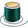 Bestewelry 76,55 metri di filo di nylon 1 mm, corda di raso intrecciata per nodi, corda di macramè per la creazione di gioielli e cucito (verde scuro)