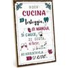 TypeStoff Targa in legno con frase - Cucina - in stile vintage con citazione, ideale come regalo e decorazione, a tema famiglia, amici e gioia - HS-00932-IT