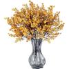 AMLUCKS Confezione da 8 fiori artificiali di seta per neonati, per vaso, casa, ufficio, interni ed esterni, giardino, decorazioni per feste (8, tramonto)