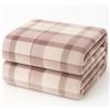Corredocasa Plaid in Pile Extra Morbido e Soffice con Elegante Trama Scozzese Made in Italy - Leggero e Confortevole - Coperta Perfetta per Divano, Letto (Malva Quadrato, Matrimoniale 210x240)