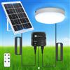 Aigostar Plafoniera LED Solare Esterno Interni con Telecomando, Scatola di accumulo di energia, 70W, IP65 Impermeabile, Regolabile 6500K, Cavo 8M, Interruttore a Cordino