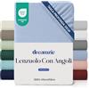 Dreamzie Lenzuolo con Angoli una Piazza e Mezza 135x190/200 cm - Angoli da 35 cm per Materassi Spessi - 100% Microfibra - Blu, Certificato senza Prodotti Chimici (Oeko-TEX)