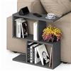 BAKAJI Tavolino da Caffè Antracite Tavolo S Divano Soggiorno Design Moderno 60x60x19.5cm