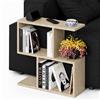 BAKAJI Tavolino da Caffè Rovere Tavolo S Divano Soggiorno Design Moderno 60x60x19.5 cm