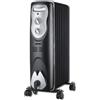 Zephir ZRA1519, Radiatore, Olio, Olio, Interno, Pavimento, Nero, Argento