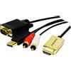 LogiLink CV0052A Convertitore da HDMI a VGA/audio, 2,0 m, nero