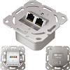 hb-digital Presa di rete CAT.6A con 2x RJ45 montata a incasso senza custodia