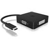 ICY BOX Adapter IcyBox 4in1 Video Adapter USB-C -> VGA/HDMI/DVI-D