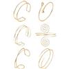 Wenrou 6 Pezzi Superiore Bracciali, Braccio Bracciale Set per Donne, Gioielli Bracciale da Braccio Dorato per Donne, Minimalista Braccio Bracciali Metallo per Festa Matrimonio Cosplay Balli Accessori