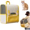 PORFOYO Zaino per gatti, zaino per animali domestici con finestra a rete e maniglia, zaino portatile e pieghevole, borsa per cani per gatti sotto gli 8 kg, borsa per il trasporto zaino per viaggi, escursioni