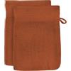 Soleil d'ocre, Lagune Set da 2 guanti da bagno, Cotone, Terra, 16x21 cm