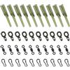 Dr.Fish 40pcs Running Rig Kit con clip di peso angolato Rig Gomma Multi Clip Rotolanti Anelli di corsa Cambio rapido Collegamento rapido Carpa Pesca Luccio Terminale di Pesca Accessori