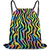 Generic Rainbow Zebras Print Printing Borsa Palestra Sacca con Cordoncino Pieghevole Unisex per Spiaggia Viaggi Escursionismo Borsa Coulisse 36X42Cm
