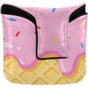 GuoChe Mallet Golf Putter Cover Chiusura Magnetica Putter Copritesta per Mallet Square PU Pelle Blush Gelato Drip Party