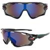 Generisch Occhiali da sole sportivi da ciclismo, protezione UV400, antivento, 32 g, ultra leggeri, TR90, unisex, anti-appannamento, per ciclismo, corsa, escursionismo, sci (E)