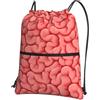 Generic Sportiva Sacche Brain Borsa con Coulisse Lavabile Sport Gym Sacca Borsa Pieghevole per Shopping Allenamento
