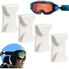 Generisch Clip per occhiali da sci, 4,8 3 1,2 cm, supporto per casco protettivo, 4 portatili per attrezzature sportive invernali, chiusura anti-caduta per sci, snowboard, attività di montagna
