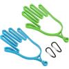 PATIKIL Tendiguanti Da Golf, 2 Pezzi Supporto Plastico Rack Porta Stendi Asciugatore Con Ganci Appendere Per Manutenzione Guanti Sportivi, Bianco/Nero