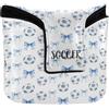GuoChe Coperture per putter da golf, mazzuolo magnetico per la maggior parte delle marche, impermeabile, in pelle PU, coquette da calcio, mamma, sorella, morbida ragazza, fiocco blu_00001_00002_00001