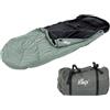 Lucx Sacco a pelo Lucx® Nightcat, pescatore per pesca alla carpa e pesca notturna, sacco a pelo da pesca, sacco a pelo da pesca, sacco a pelo da pesca per 5 stagioni, verde oliva, 28 x 28 x 52 cm