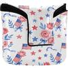 GuoChe Putter Mallet Cover Magnetica Putter Headcovers per la maggior parte delle marche in pelle PU impermeabile patriottica Grandmillennial Coquette Archi 4 luglio bandiera USA