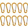 Aspire Set di 10 Moschettoni in Metallo a Forma di Zucca, Moschettoni per Portachiavi con Chiusura a Molla in Alluminio