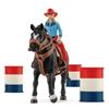 schleich FARM WORLD Cowgirl Barrel Racing Fun (SCHLEICH Farm World Cowgirl Barre