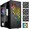 BitFenix Case Bitfenix Tracery ARGB Nero MIDDLE TOWER BLACK, FAN 3x140mm, 1x120mm