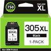 Sunnieink 305 XL 305XL Sostituzione per Cartucce Nero, Cartuccia Nero Compatibile con Inchiostro Stampante DeskJet 2700 2720 2710 2300 Plus 4120 4100 4110 Envy 6000 6032 6020 6022