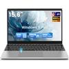 Kayoote PC Portatile 15,6 Pollici 2026, Notebook FHD IPS (1920x1080), Processore 5025U, 8GB DDR4, 256GB SSD, Tastiera Retroilluminata Full Size, Lettore Impronte Digitali, WiFi 5G, USB 3.0, Batteria 5000mAh