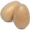 World Rhythm - Uova In Legno Naturale, Coppia