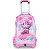 SEVEN Sj Gang Heart Buddy Girl Zaino 34 Litri con Trolley Jack-8wd