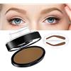 GL-Turelifes Sopracciglia timbro polvere Kit Perfette sopracciglia Power Seal natura timbro trucco strumento delicate brow forma per professionisti e principianti (#5 Marrone chiaro)