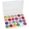Culinavog 24 Colori Palette di Ombretti Glitter, Tavolozza di Ombretti Colorati, Trucco, Palette Occhi Setoso Altamente Pigmentato, Impermeabile Lunga Durata Naturali Sfumabili a Lunga Durata Make Up Kit (02)