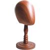 Colcolo Testa di manichino in legno modello cappello posticci espositore altezza 36 cm materiale legno
