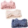 Iwobi 3 Pezzi Fascia Per Capelli Da Bagno, Fiocco Doccia Ragazza, Fascia Per Capelli Da Spa, Per Donne,Blu, Rosa, Bianco