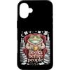 Frog Reading Books Lover Aesthetic Custodia per iPhone 16 Plus Libri prima di persone accogliente rana lettura estetica