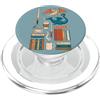 Romantasy Dragon Novel Club Romantasy Reader Essentials Dragon Design per caffè e libri PopSockets PopGrip per MagSafe