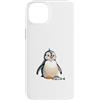 Timowo Studio Custodia per iPhone 14 Plus Pinguino Con Pesce Illustrazione