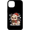 cat winter scarf box snow wintertime yul Custodia per iPhone 13 Simpatico gatto invernale con sciarpa e scatola