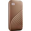 WD My Passport SSD, 2TB SSD Esterno, SSD portatile con tecnologia NVMe, USB-C, con velocità di lettura fino a 1050 MB/s, 1000 MBs in scrittura, funziona con PC, Xbox e Playstation, Oro