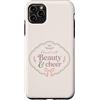 Grace And Glory Studio Custodia per iPhone 11 Pro Max Citazione femminile con fiocco floreale Blessed With Beauty Cheer