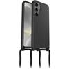 OtterBox Cover React Necklace per Samsung Galaxy S24+, Custodia Ultra sottile, Resistente a shock con cordino a collana, Adattabile e intercambiabile, Testata a norme MIL STD 810G, Nero