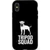Cani da soma canini resistenti Custodia per iPhone X/XS Tripod Squad Supporto per la resilienza a tre zampe del cane