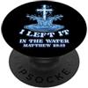 Camicie e regali religiosi InGENIUS Battesimo Battezzato Croce cristiana lasciata in acqua PopSockets PopGrip Adesivo