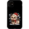 cat winter scarf box snow wintertime yul Custodia per iPhone 11 Simpatico gatto invernale con sciarpa e scatola